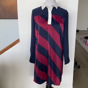 Tommy Hilfiger striped dress equestrian preppy patriotic